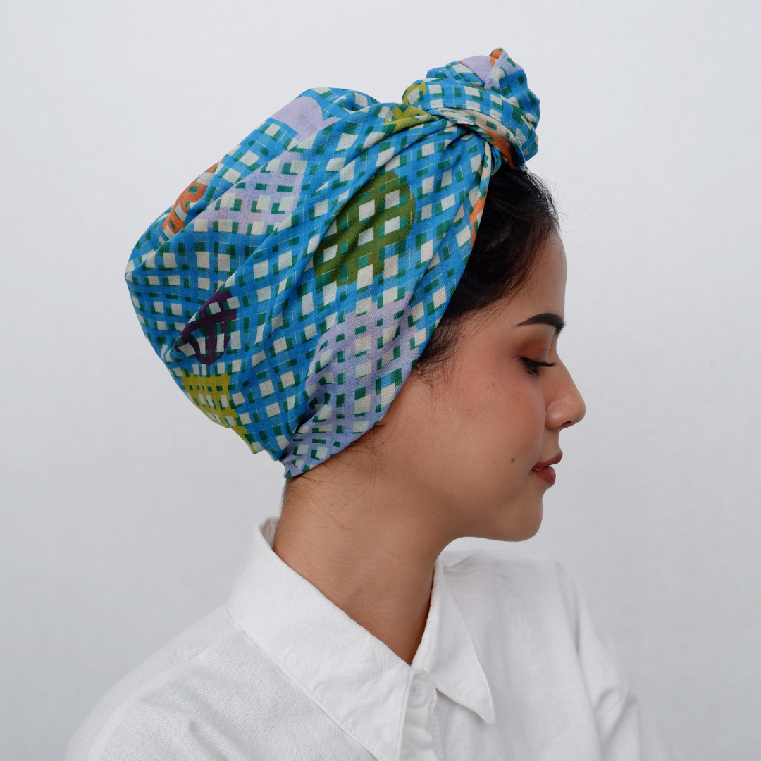 Big Scarf - Mini People in Plaid (Pre-Order)