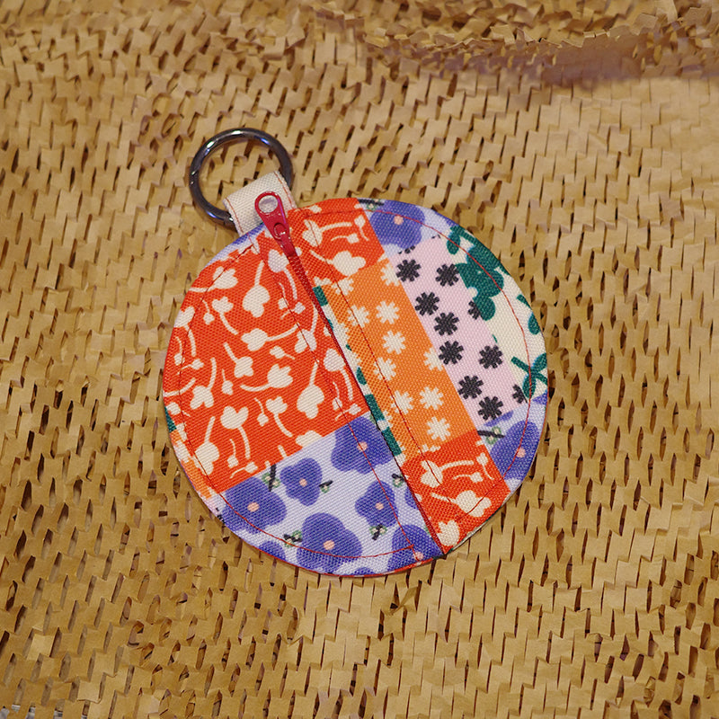 Round Pouch / Bag Charm - Mix Pattern