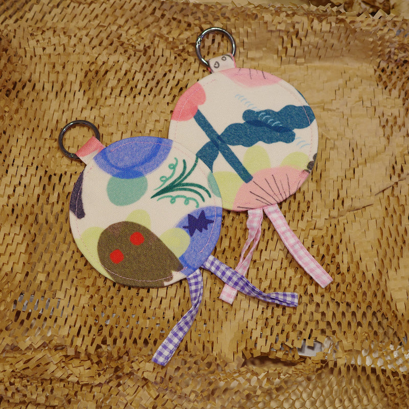 Round Pouch / Bag Charm - Ghost