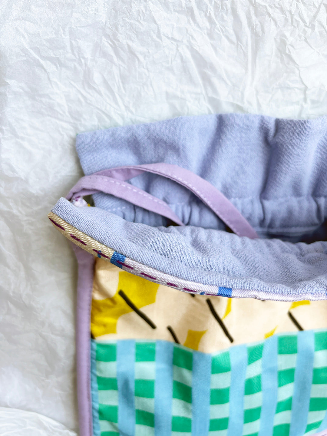 Drawstring Sling Bag - Mix Pattern No.4