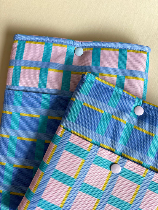 Book Sleeve - Pastel Plaid