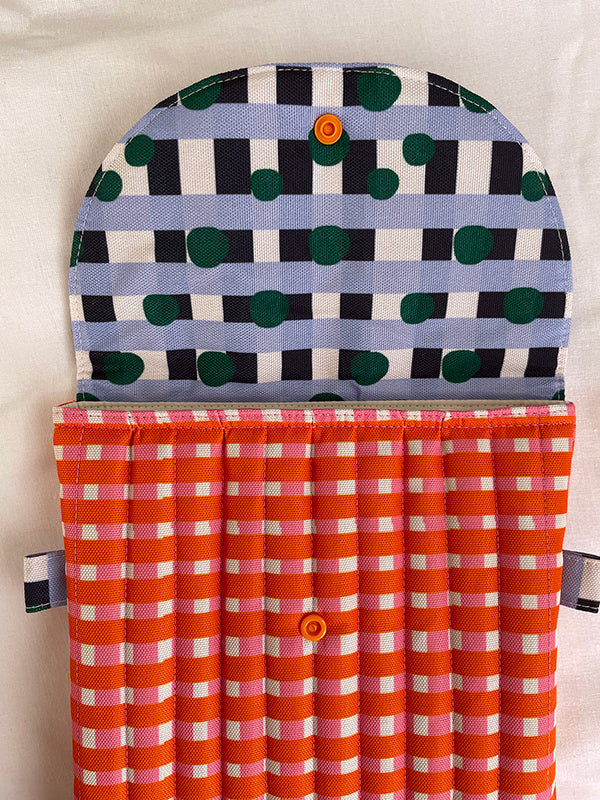 Ipad / Tablet Sleeve - Mixplaid Orange Pink