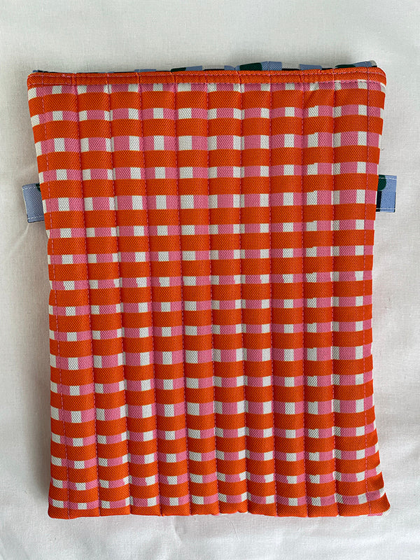Ipad / Tablet Sleeve - Mixplaid Orange Pink