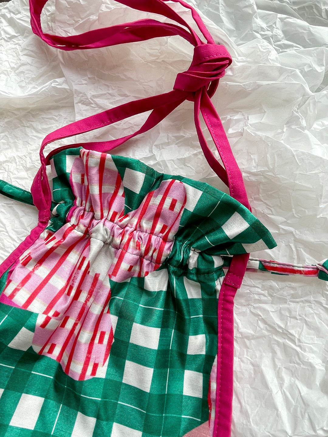 Drawstring Sling Bag - Holy Green