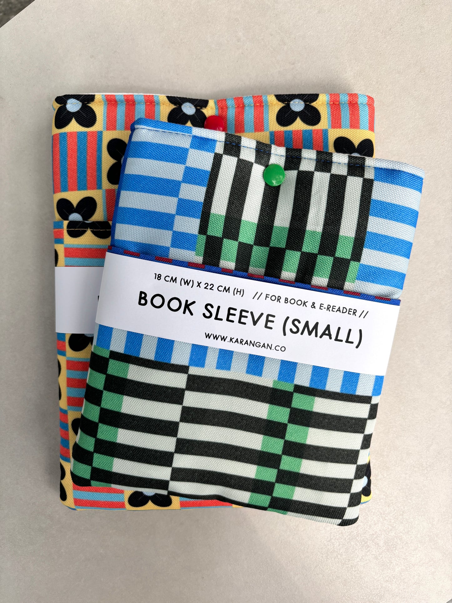 Book Sleeve - Stripes Blu