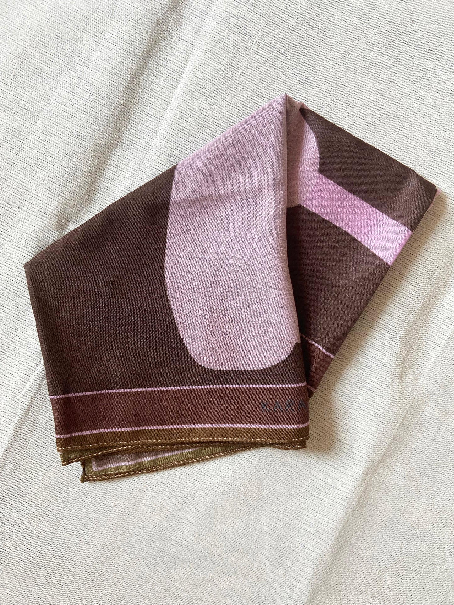 Mini Scarf/Bandana - Lilac brown