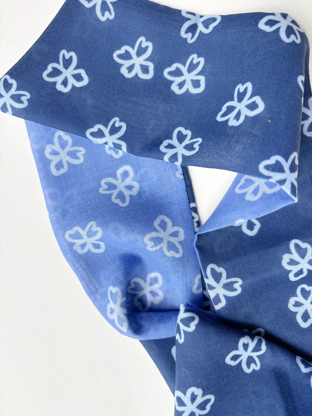 Not So Skinny Scarf - Blue Floral