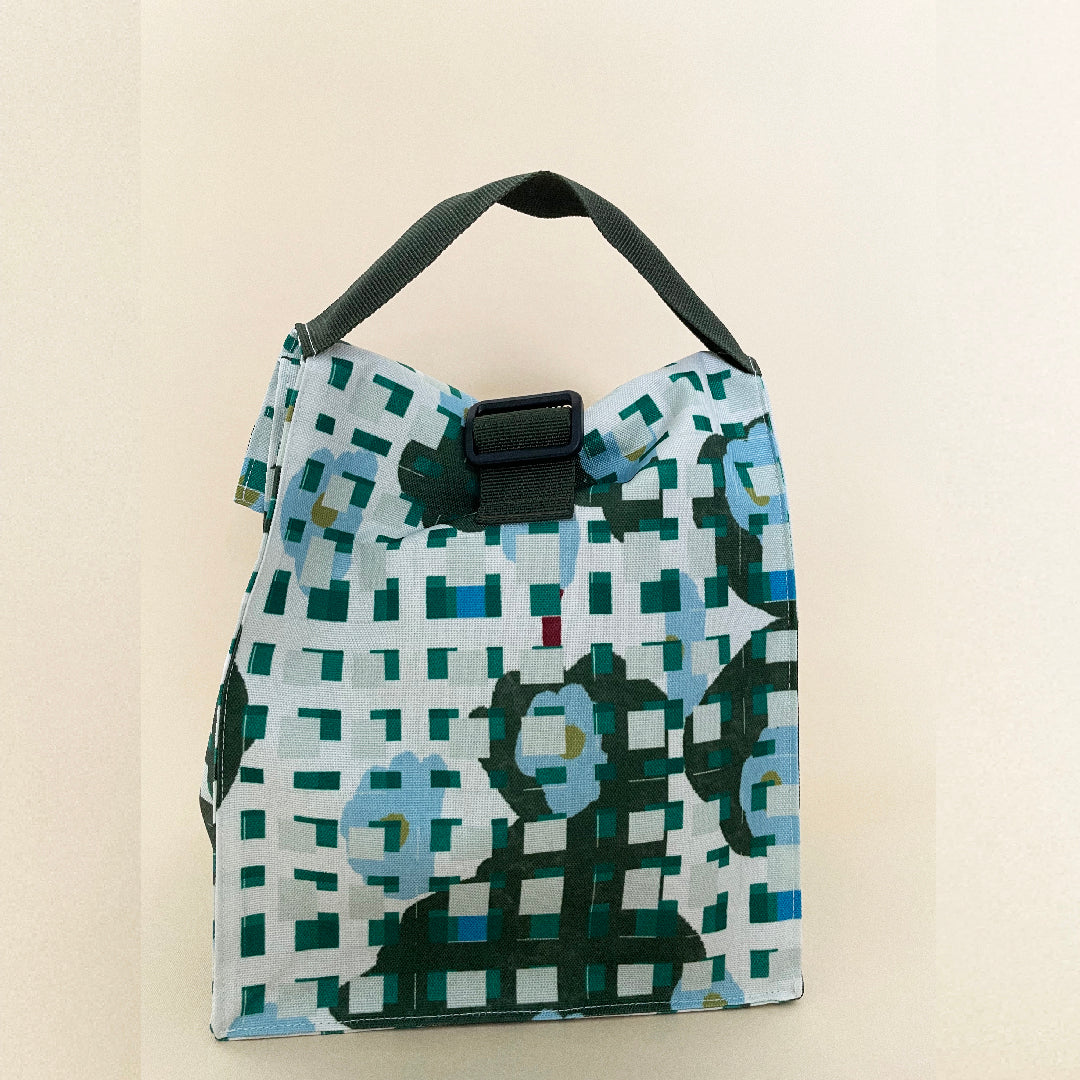 Fold Lunch Bag - Plaid Green