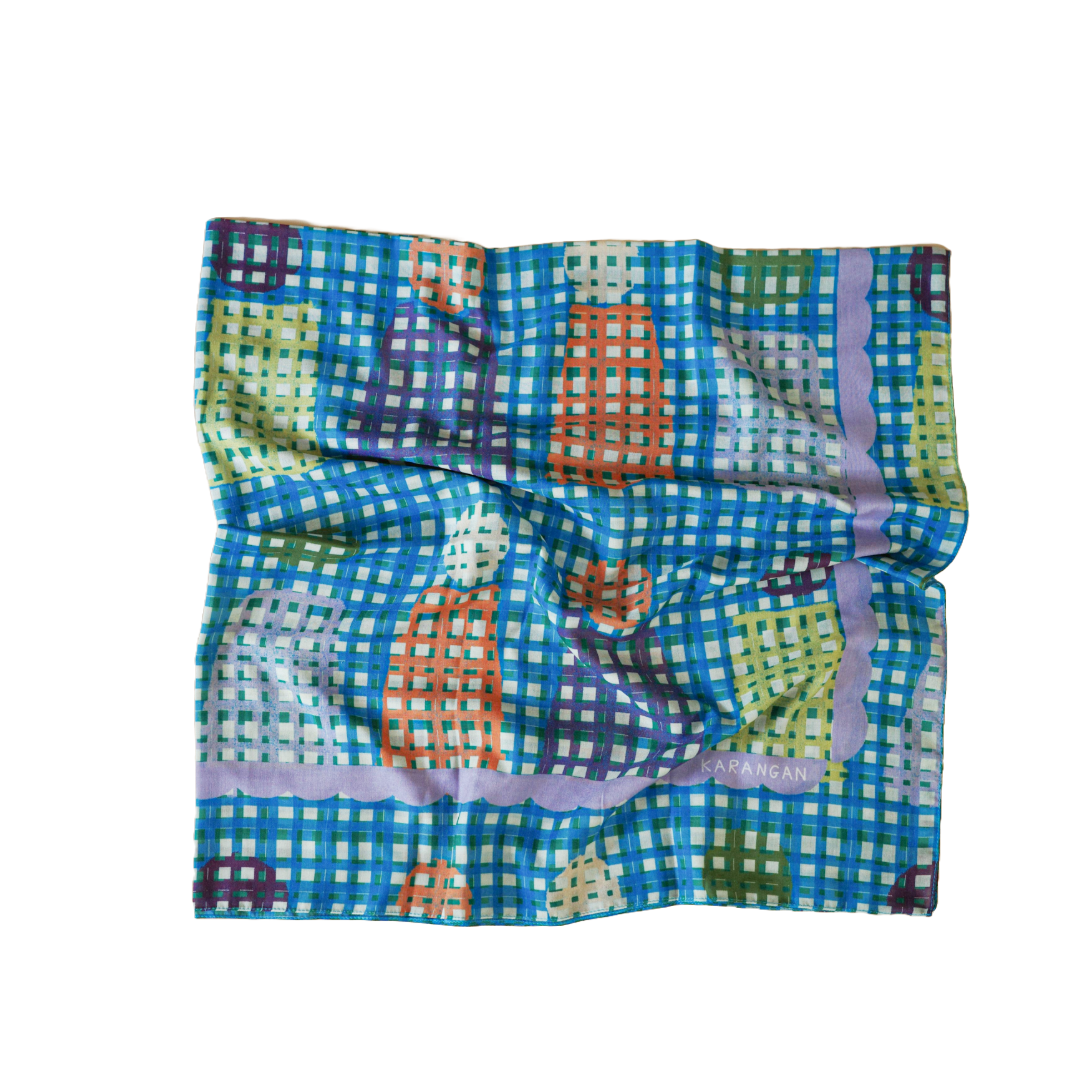 Big Scarf - Mini People in Plaid (Pre-Order)