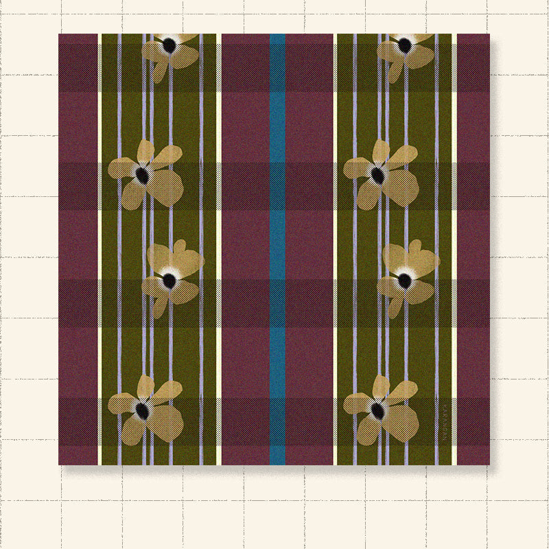 Big Scarf - Stripes Plum (Pre-Order)