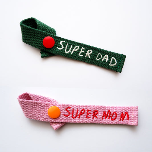 Bag Charm - Super Mom & Dad