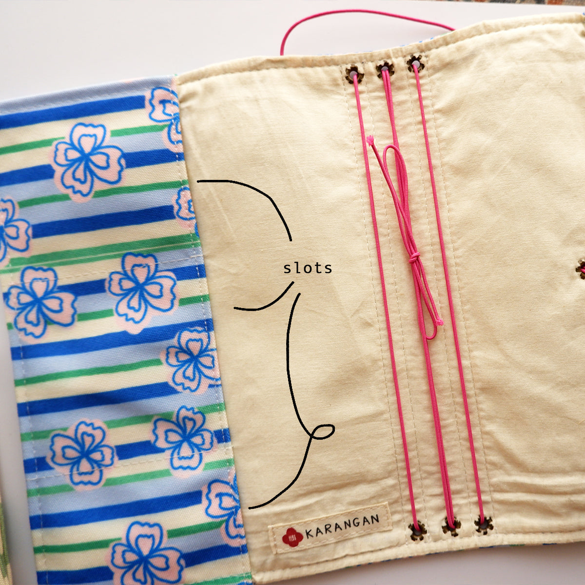 Traveler's Notebook Cover - Stripes Petal