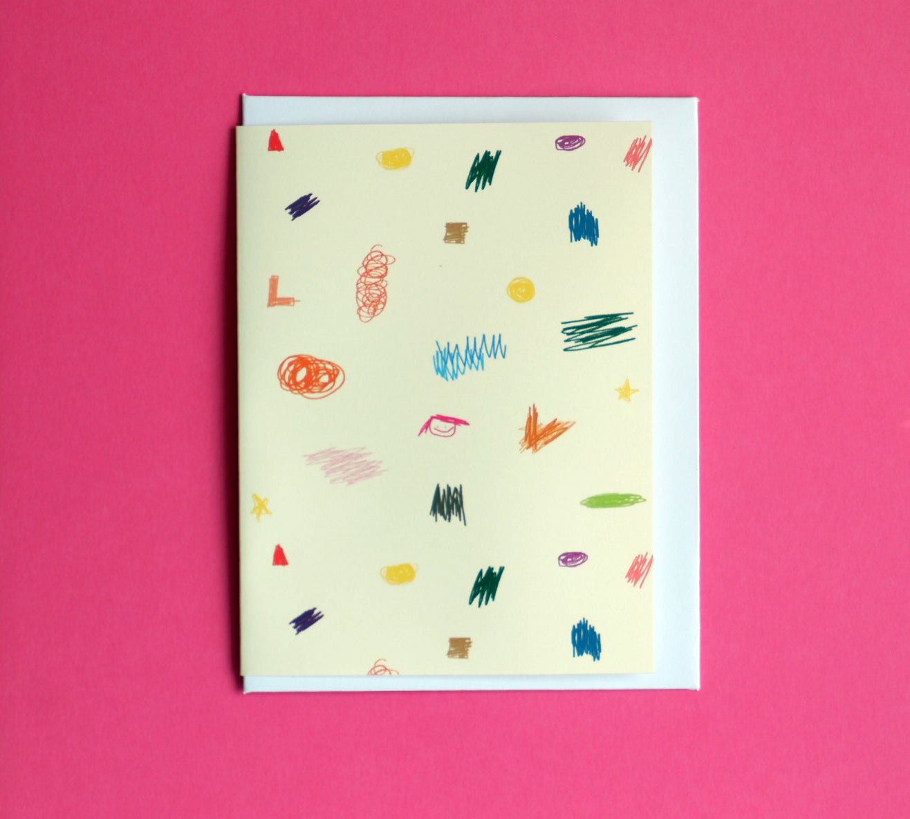 Greeting Card Kids Scribble