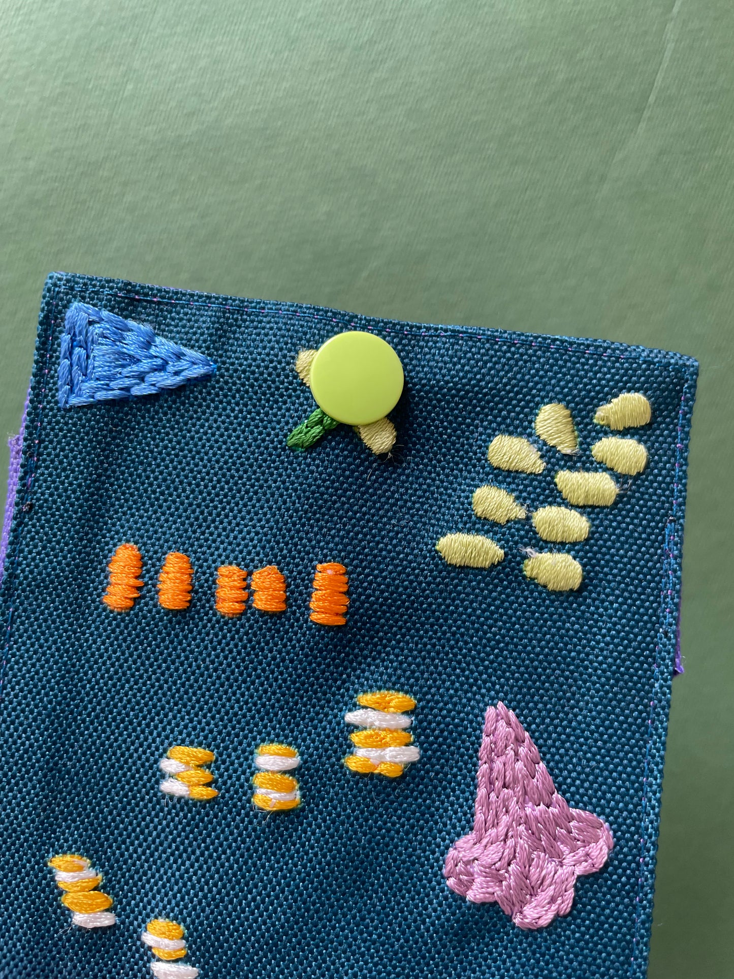 Embroidery Card Holder - Moonlit