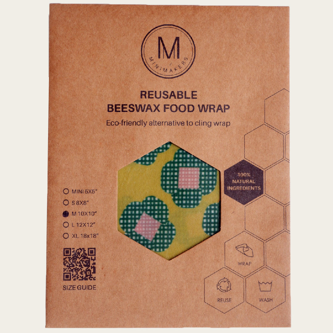 Green Pansy Beeswax Wrap