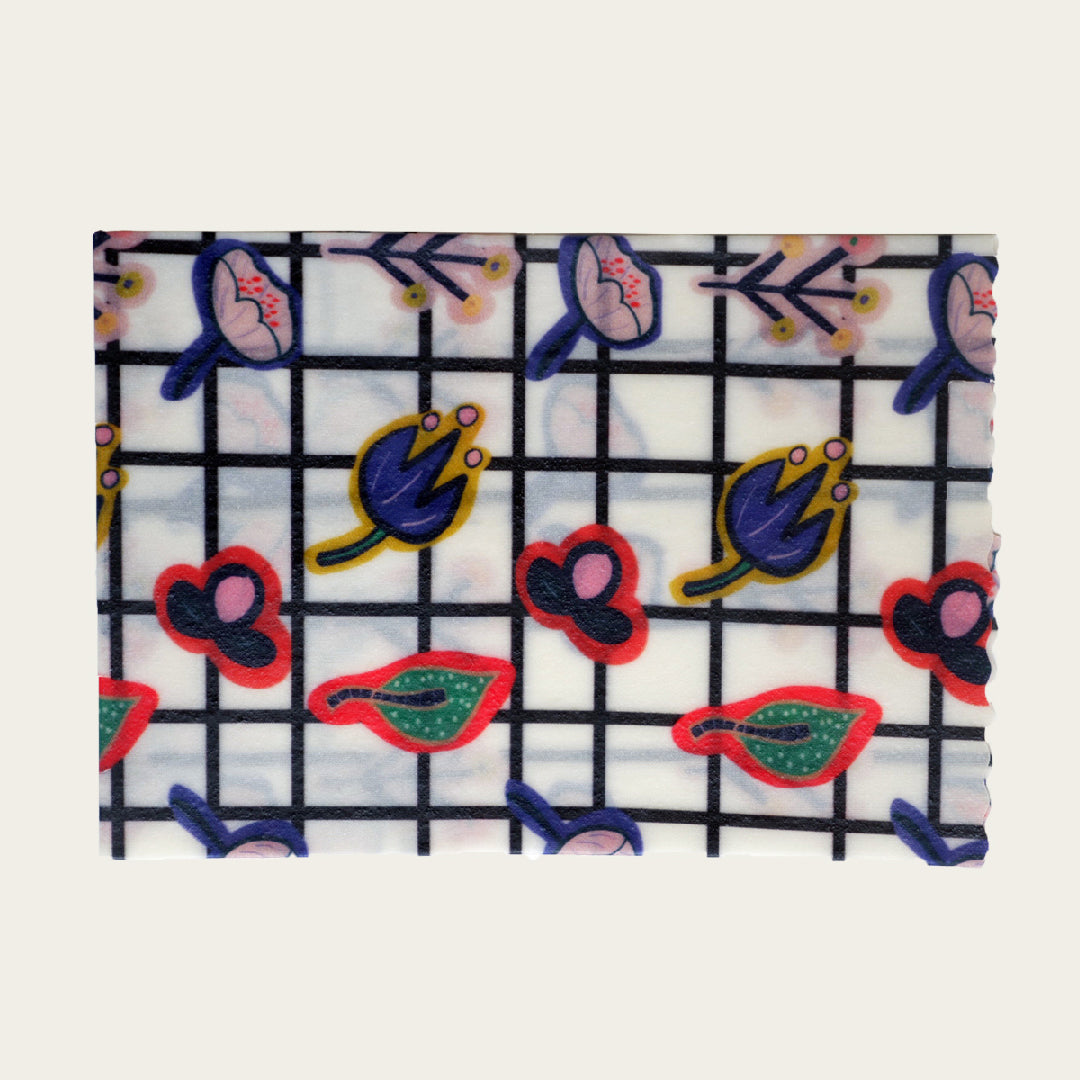 Rainbow Grid Beeswax Wrap