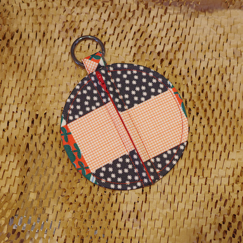 Round Pouch / Bag Charm - Mix Pattern