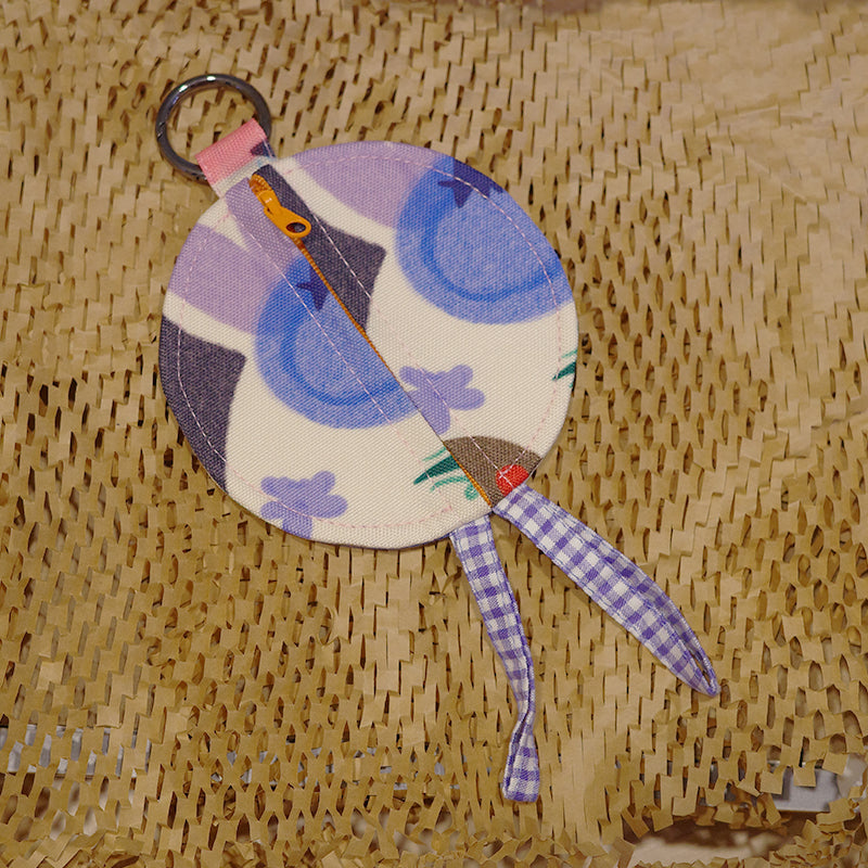 Round Pouch / Bag Charm - Ghost