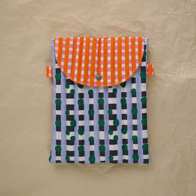 Ipad / Tablet Sleeve - Mixplaid Blue Black