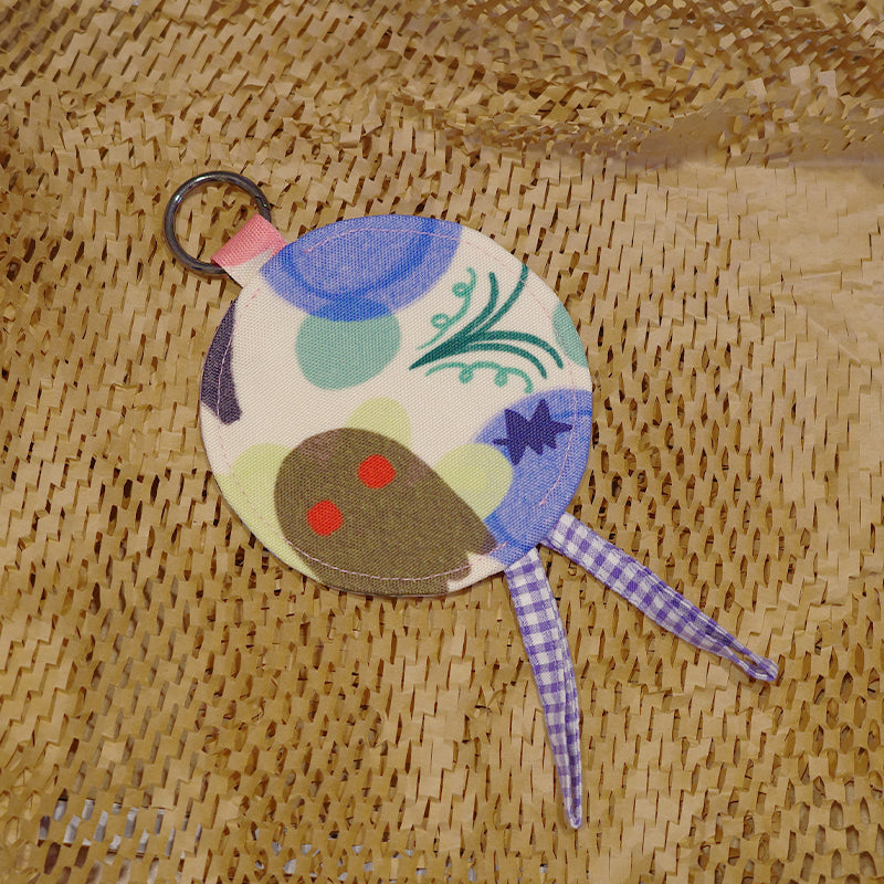 Round Pouch / Bag Charm - Ghost