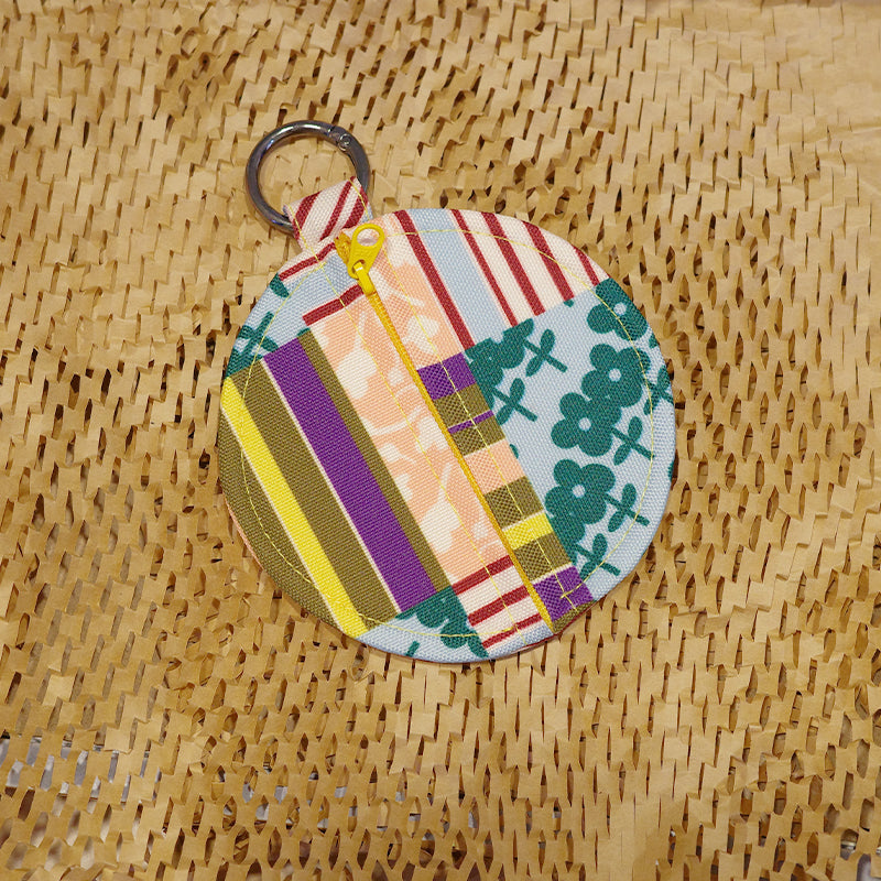 Round Pouch / Bag Charm - Mix Pattern