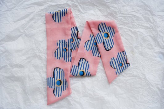 Skinny Scarf (Twilly) - Pink Bluey