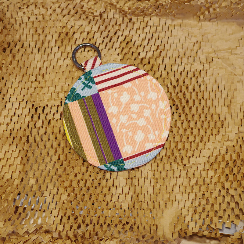 Round Pouch / Bag Charm - Mix Pattern