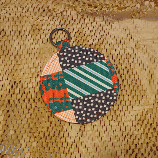 Round Pouch / Bag Charm - Mix Pattern