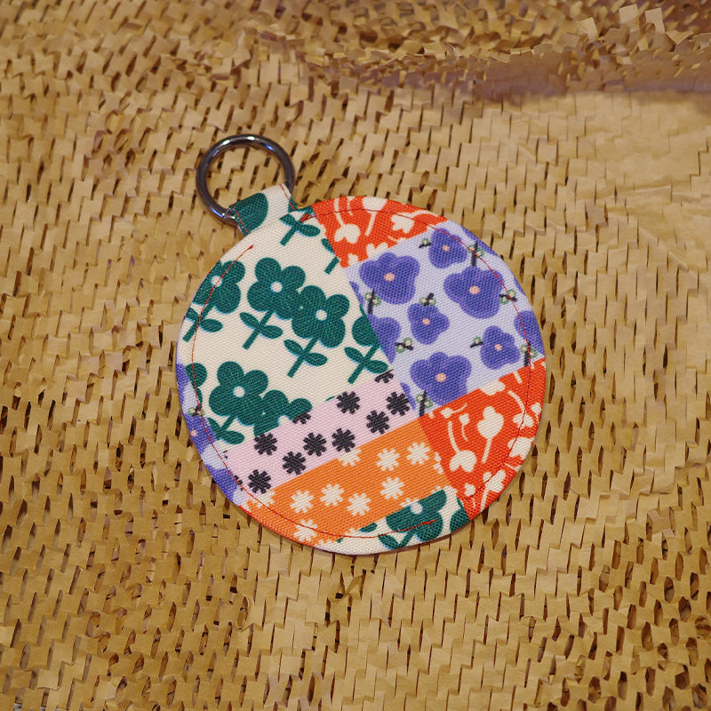 Round Pouch / Bag Charm - Mix Pattern