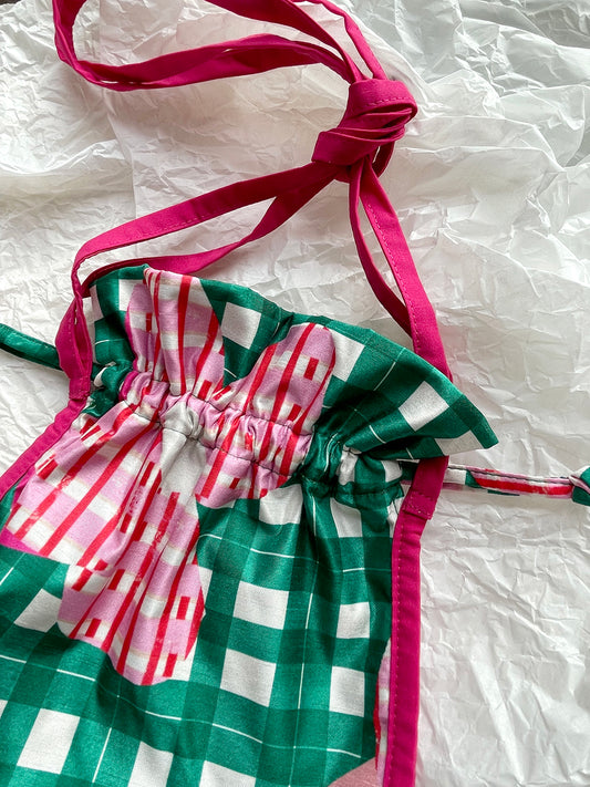 Drawstring Sling Bag - Holy Green