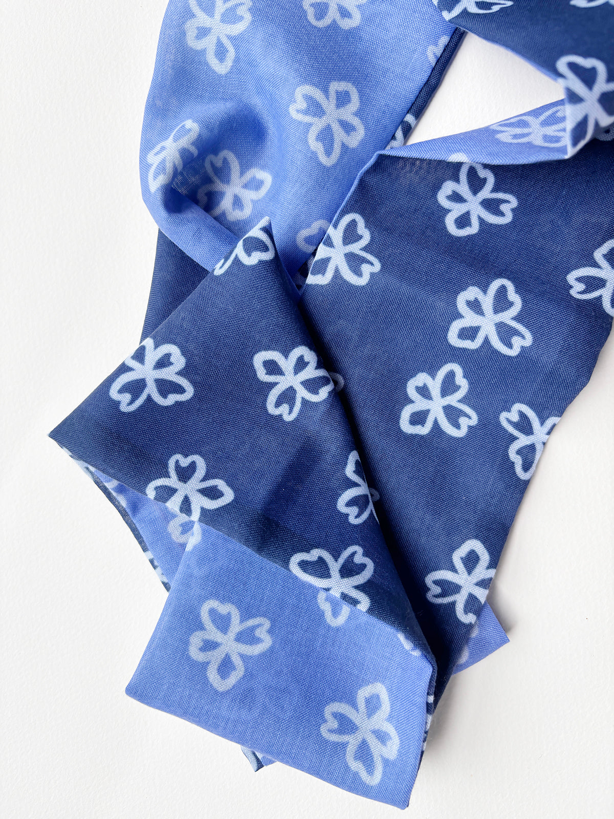 Not So Skinny Scarf - Blue Floral