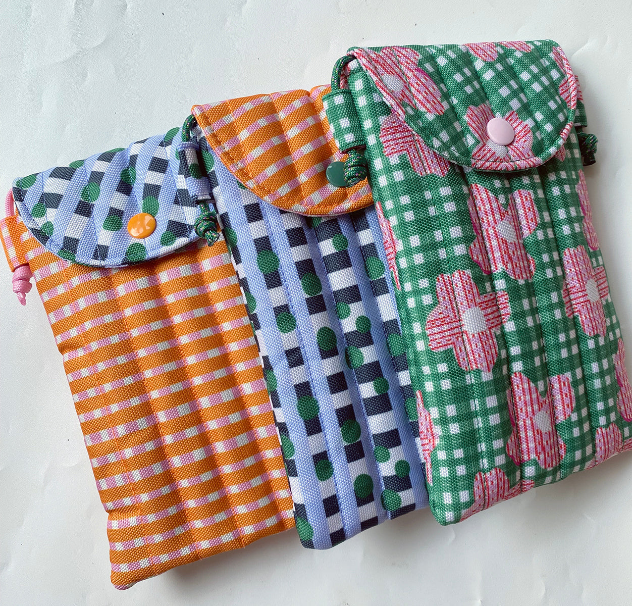 Phone Sleeve - Mix Plaid Orange