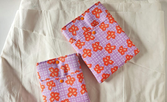 Book Sleeve - Plaid Orange