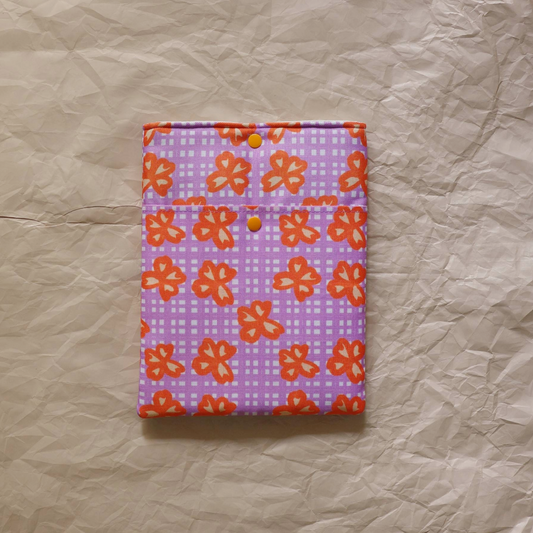 Book Sleeve - Plaid Orange