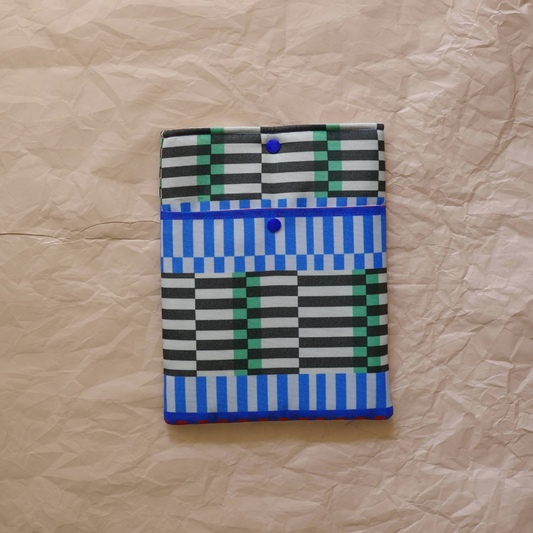 Book Sleeve - Stripes Blu