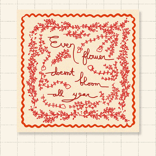 Big Scarf - Bloom Beige-Red (Pre-Order)