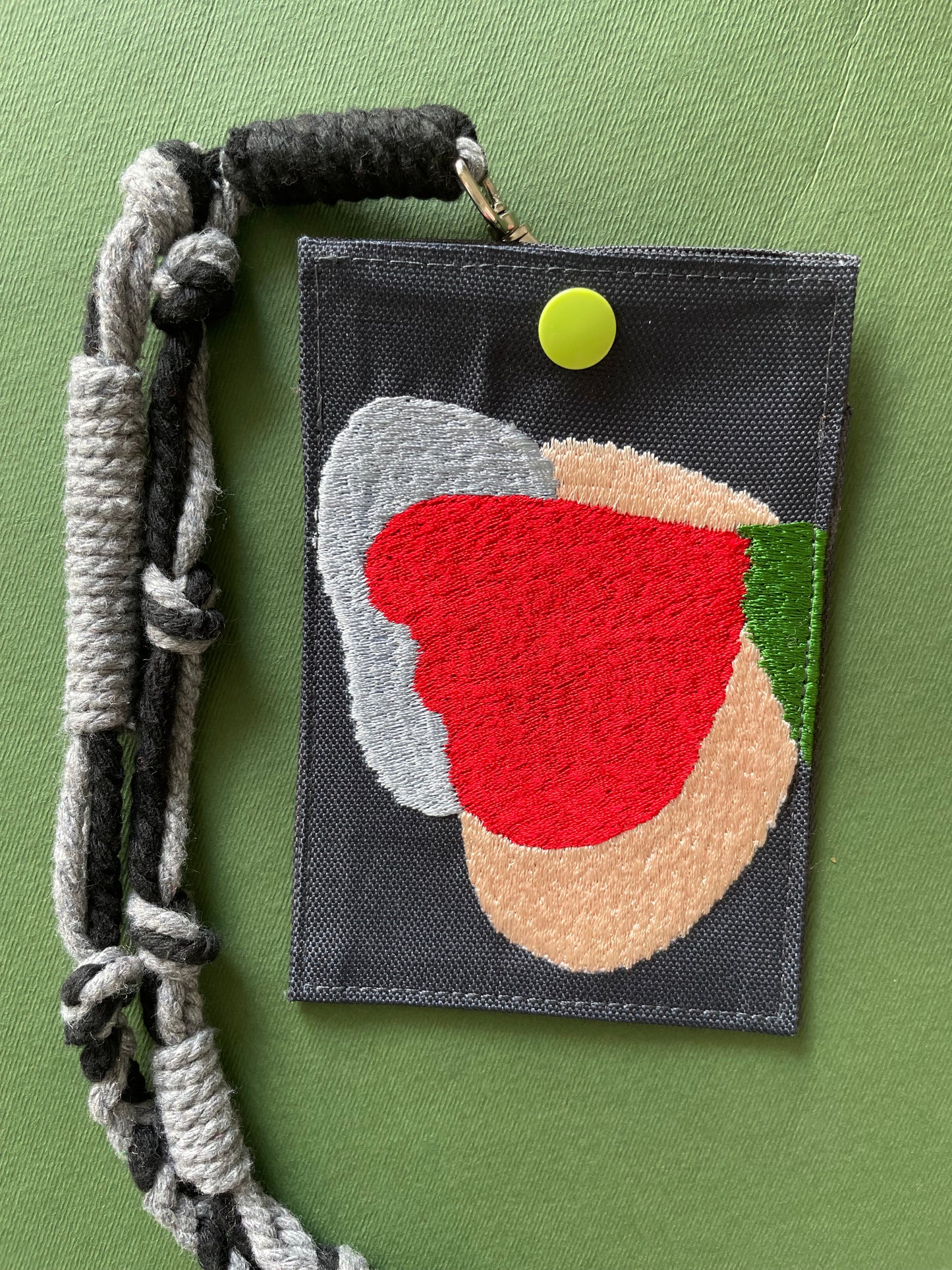 Embroidery Card Holder - Misty