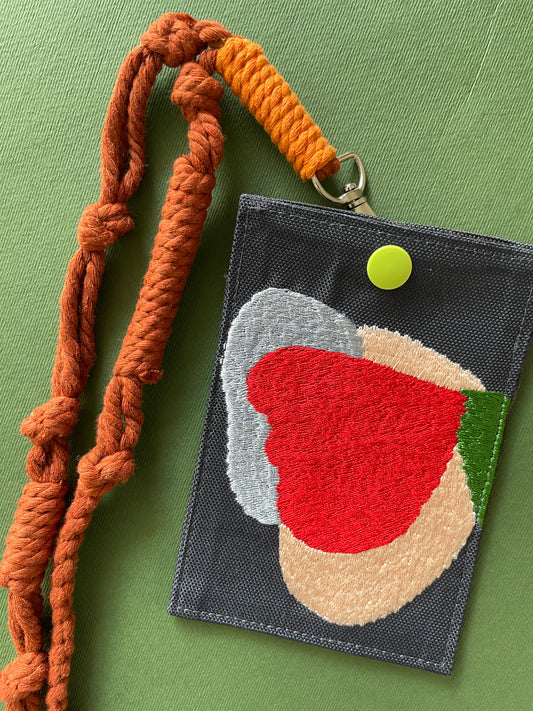 Embroidery Card Holder - Misty